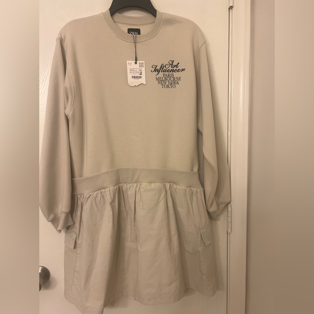 Zara Kids Casual Dress in Cream